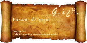 Gazdag Ágnes névjegykártya